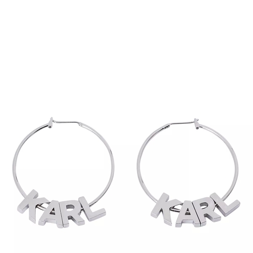Karl Lagerfeld K/Karl Logo Hoop Ohrringe A290 Silver Ring