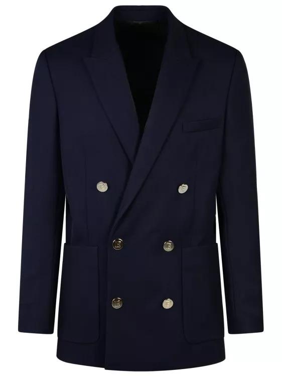 Balmain - Blue Wool Blazer - Größe 48 - blue