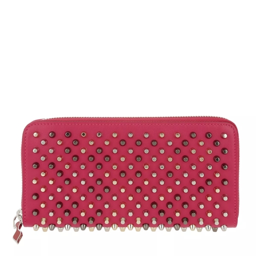 Christian Louboutin Panettone Spikes Zipped Continental Wallet Rosa/Multimetal Continental Portemonnee