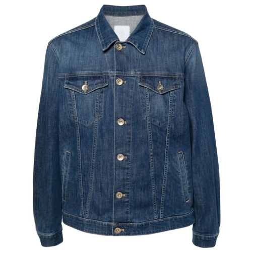 Eleventy Jeans-Jacken Panelled Denim Jacket Blue