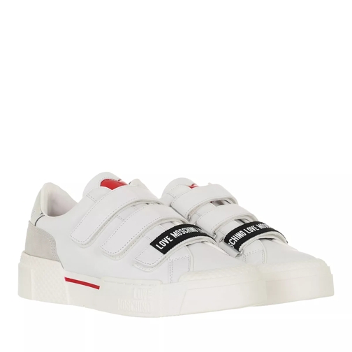 Love Moschino Sneakerd Texture50 Vit+Cro  Bianco Argento scarpa da ginnastica bassa