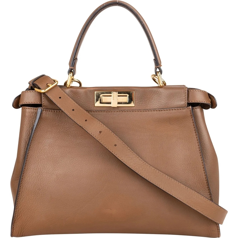 Fendi Tote Fendi Brown Leather Peekaboo Handbag braun