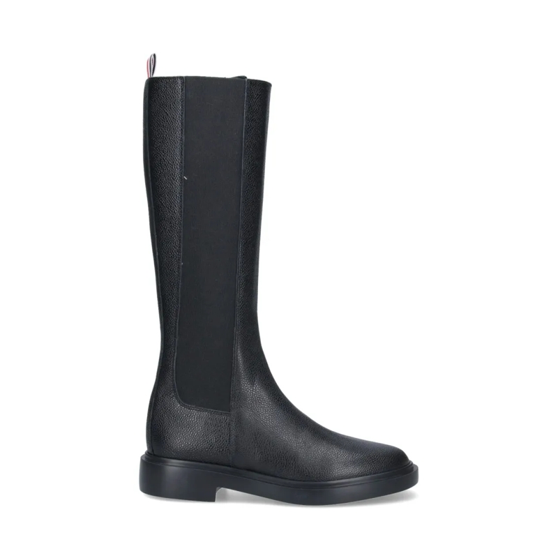 Thom Browne Bottes Slip-On Boots – Black Black