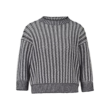 Max Mara Pullover Regno aus zweifarbigem Strick 48104514158 Schwarz 