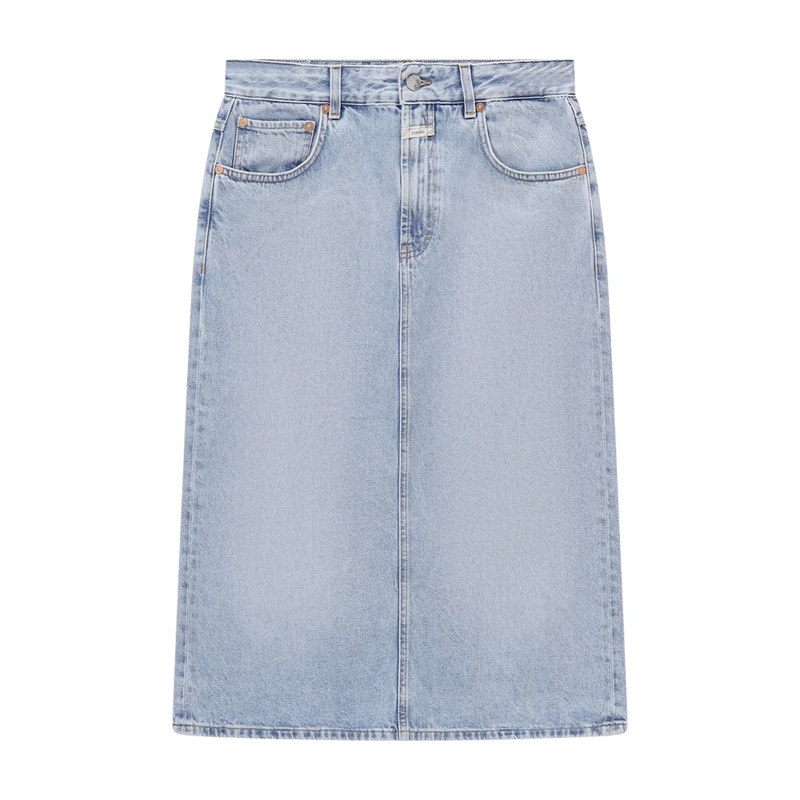 Closed Minirock Midi-Jeans-Rock blau