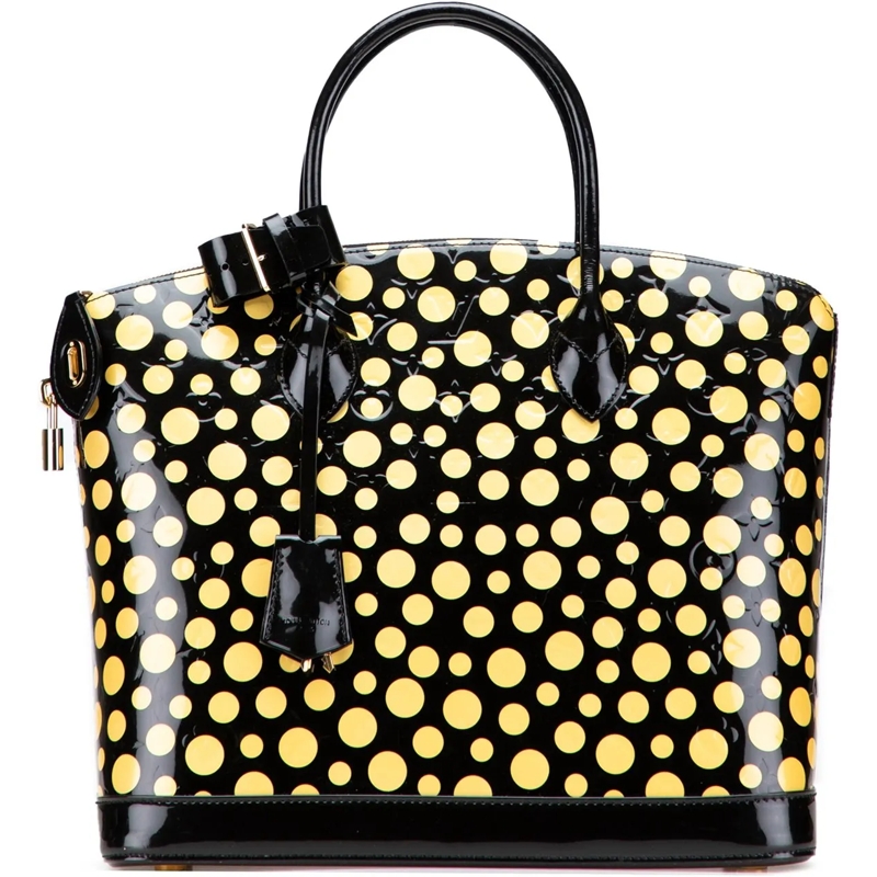 Louis Vuitton Tote Yayoi Kusama Monogram Infinity Dots Lockit MM schwarz
