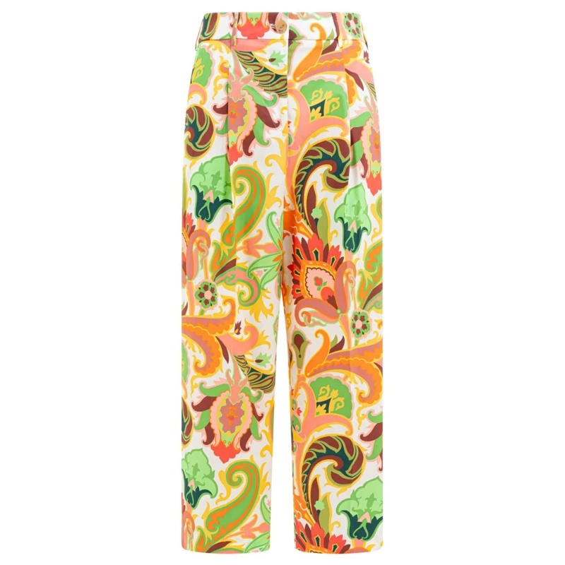 Etro  Paisley-Patterned Straight-Leg Trousers With Mid-R Multicolor