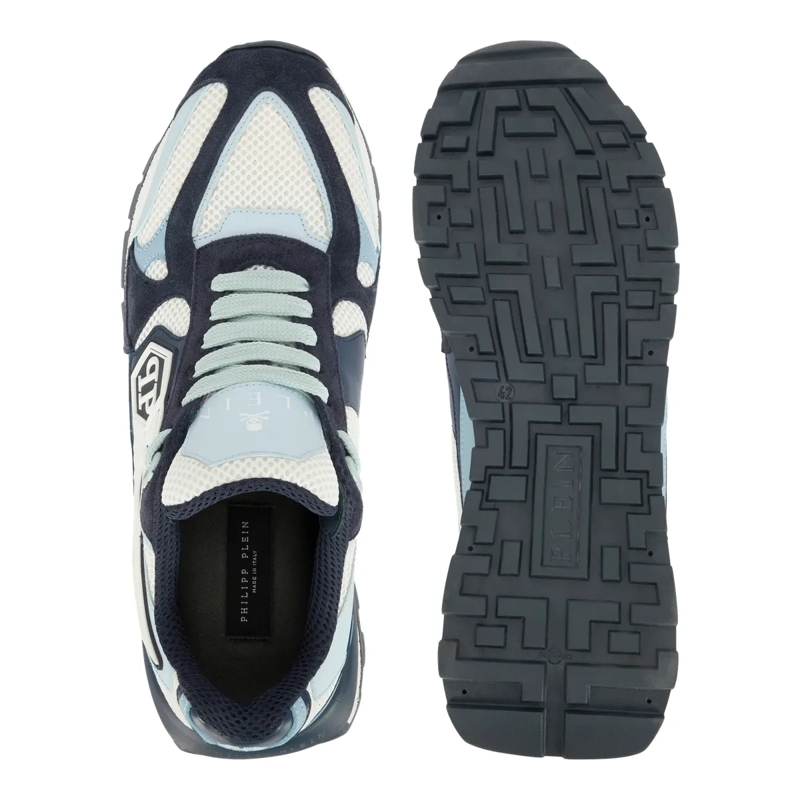 Philipp Plein Low-Top-Sneaker Mit diesen Predator-Sneakern in Lo-Top-Form aus ge hell-blau(Image 4)