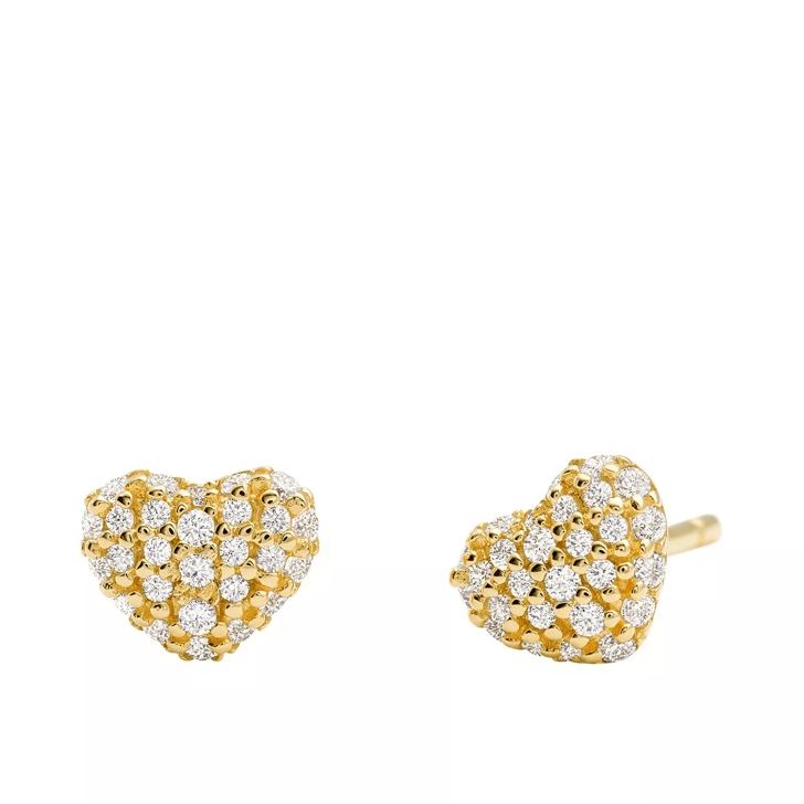 Michael Kors MKC1119AN710 Pave Heart Stud Gold | Ohrstecker