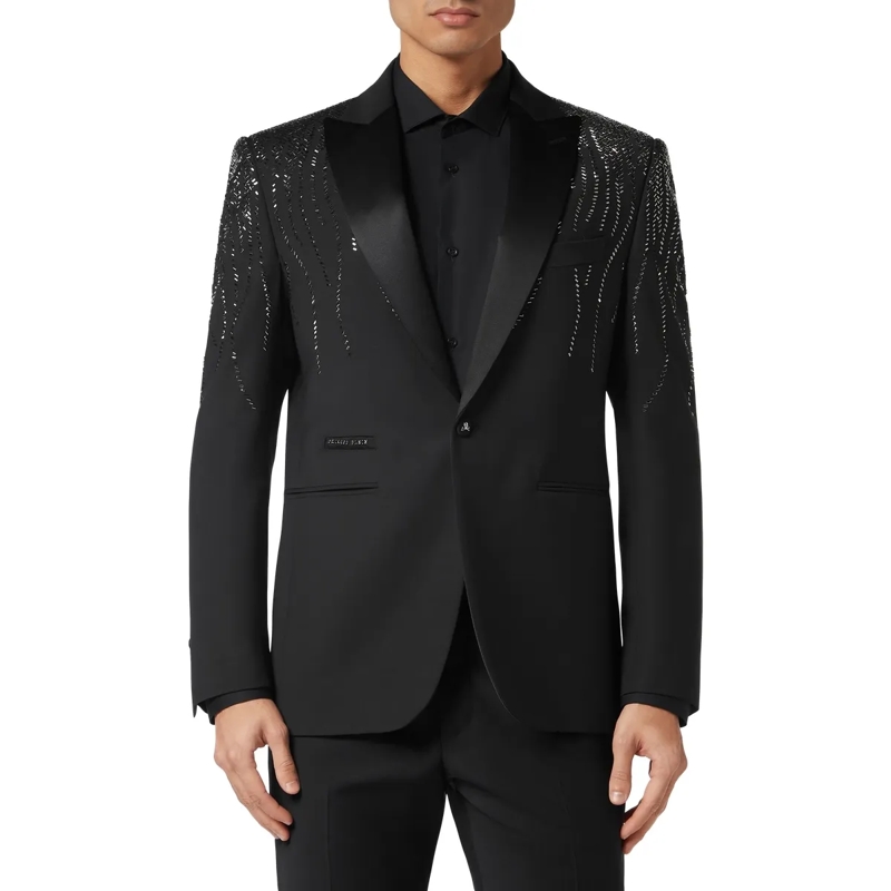Philipp Plein Blazer Einknopf-Blazer Slim Fit schwarz(Image 3)