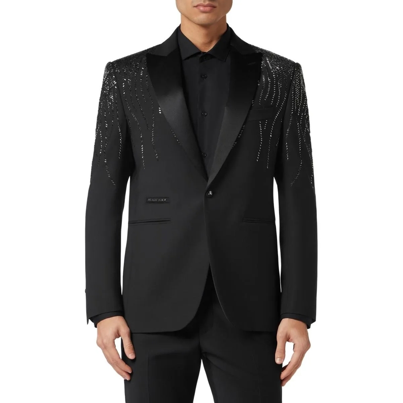 Philipp Plein Blazer Einknopf-Blazer Slim Fit schwarz(Image 4)