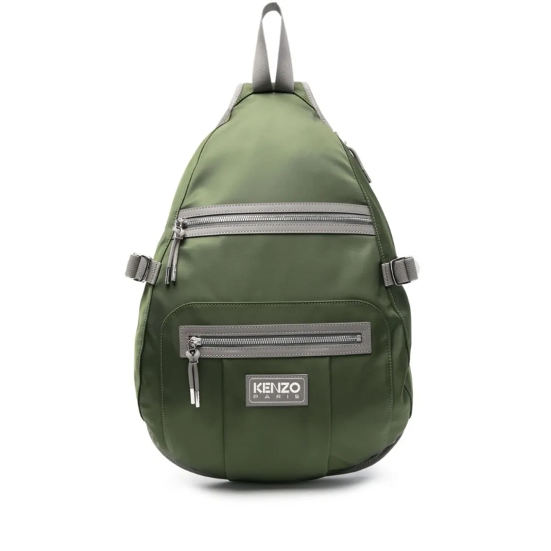 Kenzo Rucksack Khaki Green Shell Backpack Grey