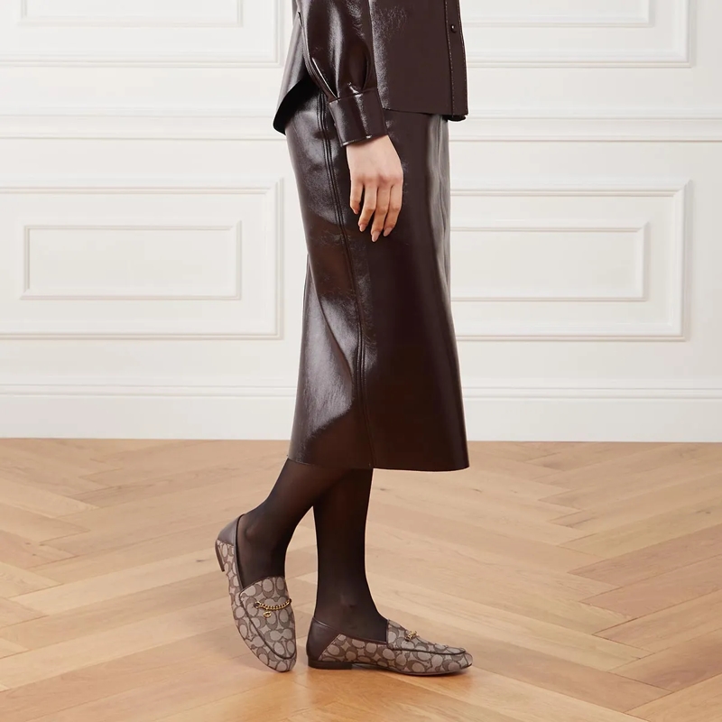 Coach Loafer Hanna Sig Jacquard Oak/Maple(Image 2)