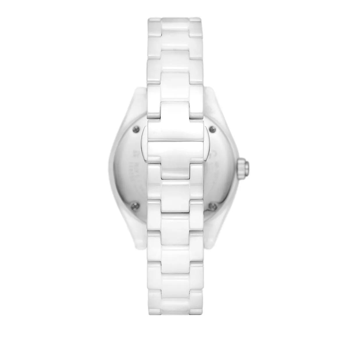 Emporio Armani Emporio Armani Three Hand Date White Ceramic Watch Silver Quarz Uhr