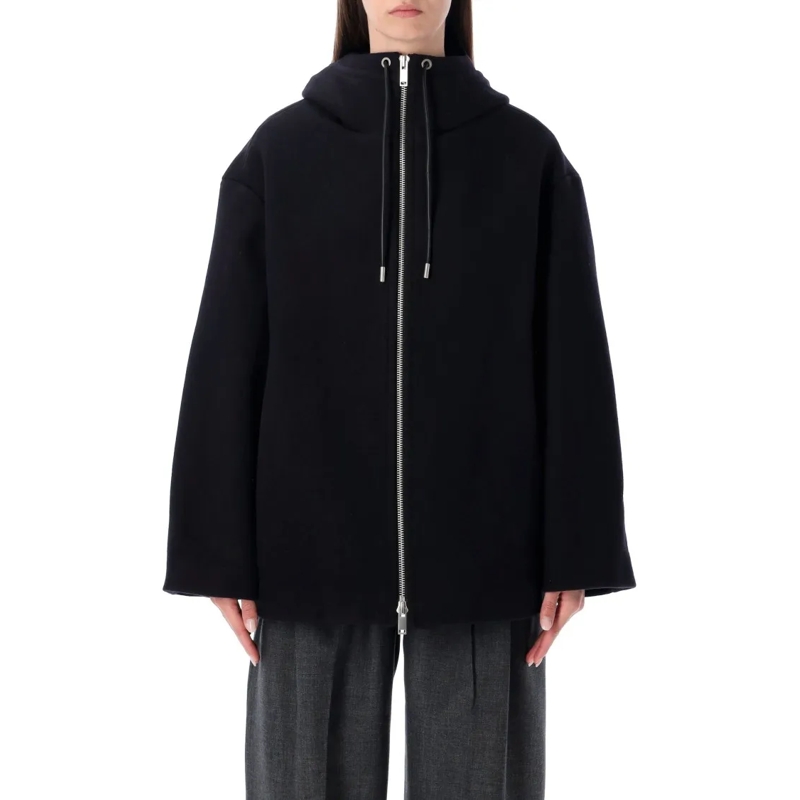 Studio Nicholson  Etna Wool And Cashmere Hooded Jacket Black