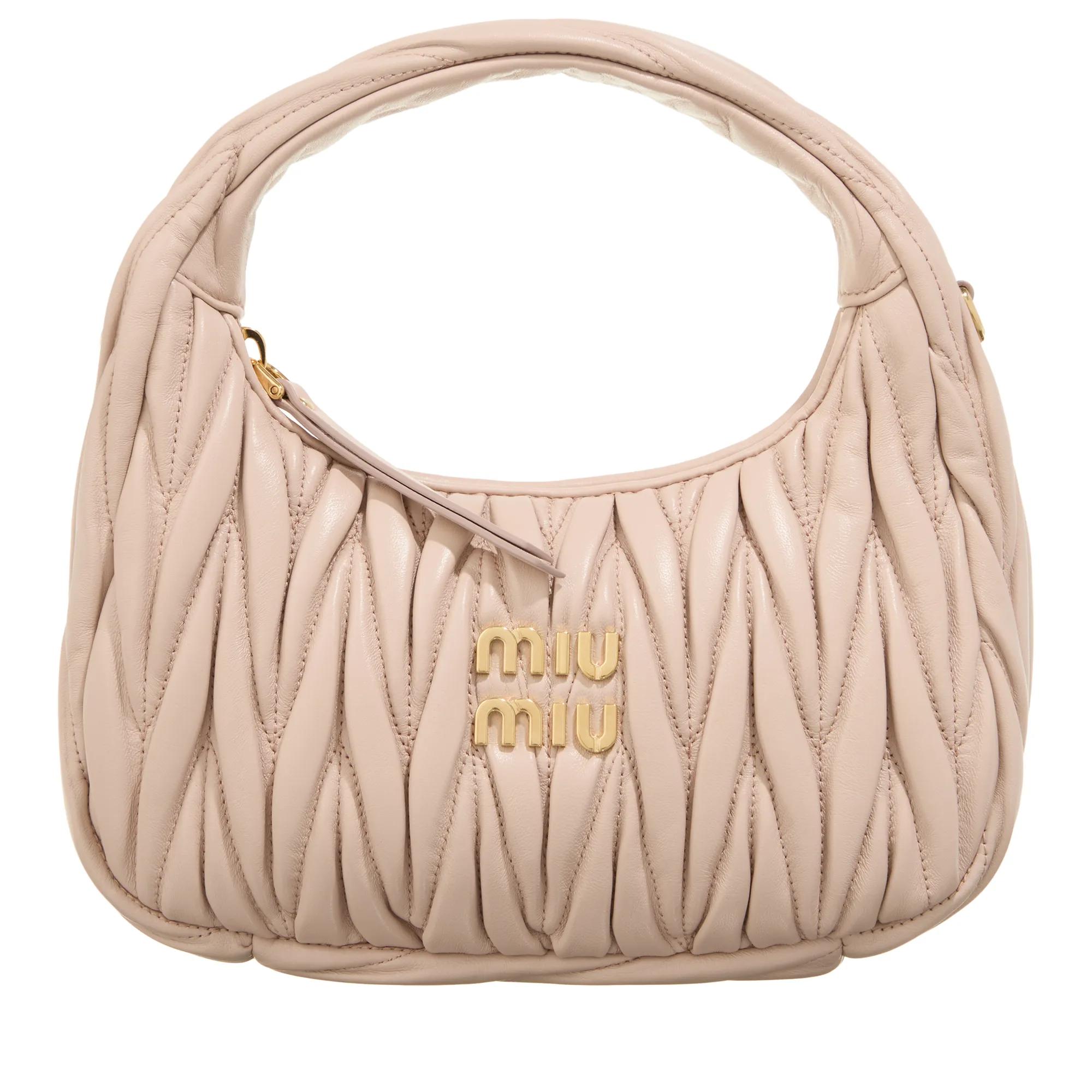 Miu Miu Hobo Bag - Wander Small With Shoulder Strap - Gr. unisize - in Gold - für Damen