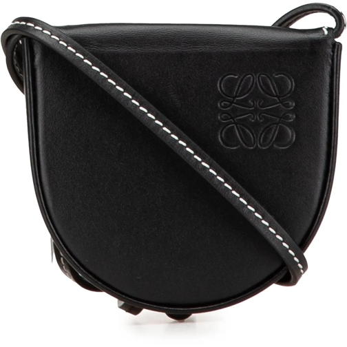 Loewe Schultertasche 2010-2024 Mini Soft Calfskin Heel Pouch schwarz
