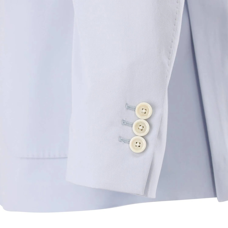 Lardini Anzugjacke Zweireihiges Sakko aus Baumwollmix blau(Image 5)