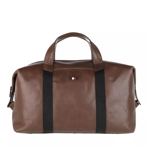Tommy Hilfiger Casual Leather Duffle Cigar Weekender