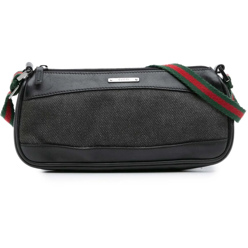 Gucci Sac à bandoulière Denim Web Shoulder Bag schwarz