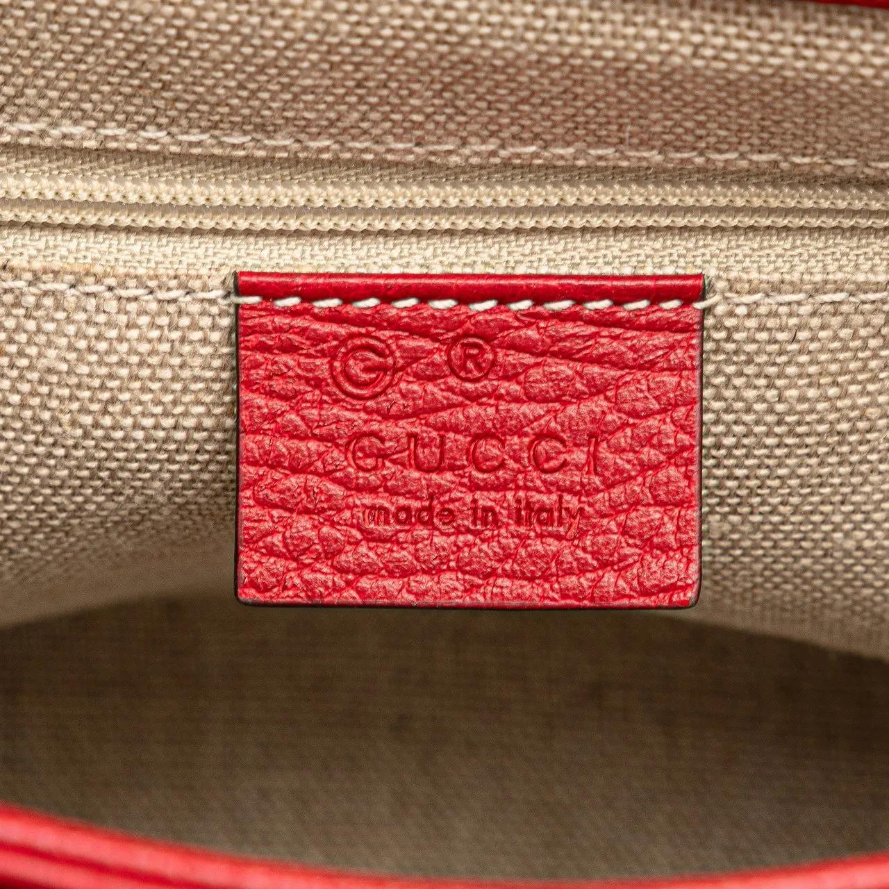 Thumbnail - Gucci Hobo Bags - Small Dollar Calf Interlocking G Satchel - Gr. unisize - in Rot - für Damen