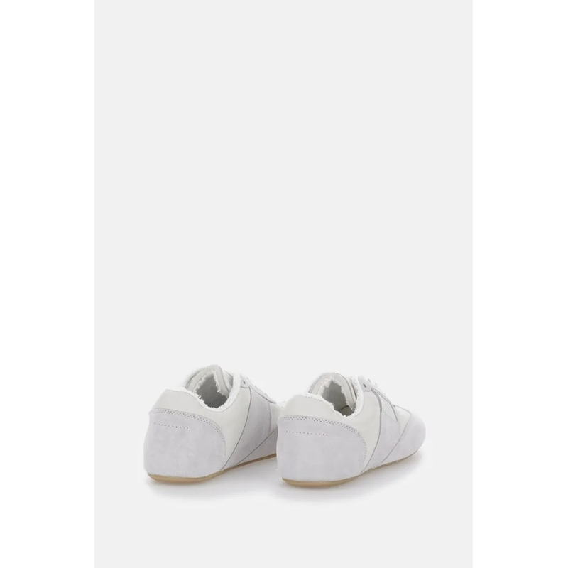 MM6 Maison Margiela Low-Top-Sneaker White Leather And Suede Sneakers White(Image 5)