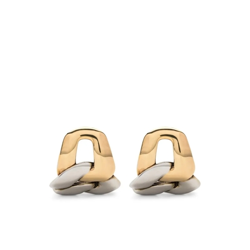 Alexander McQueen Chain Polished Silver/Golden Earrings Not Applicable Orecchini a bottone