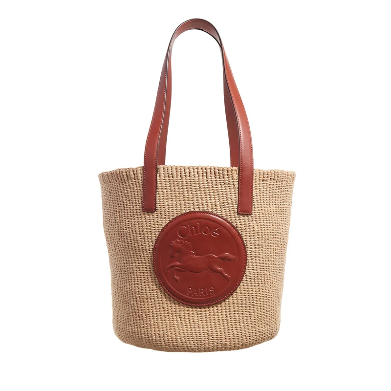 Chloé Bucket Bag Horse Medal Basket Brown