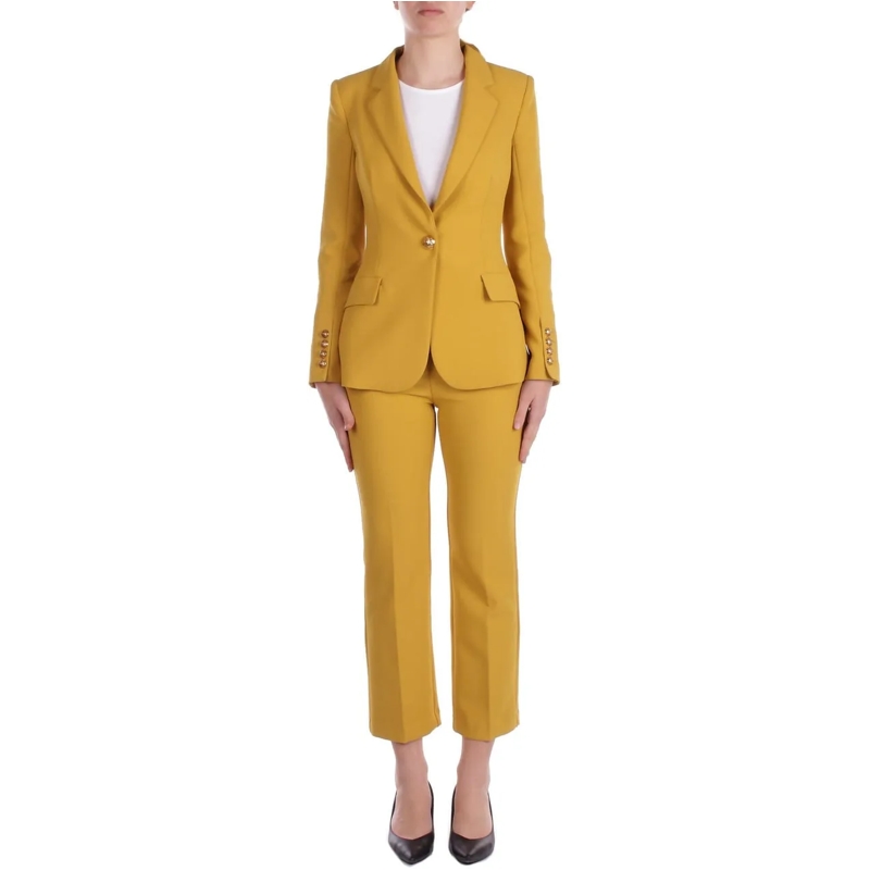 Elisabetta Franchi Blazer Dresses Curry gelb