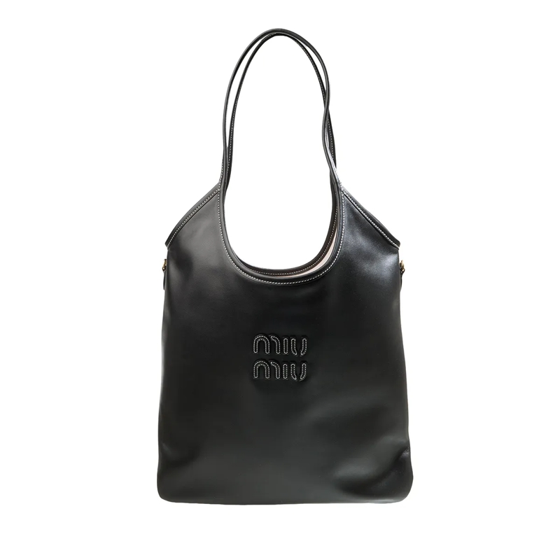 Miu Miu Schoudertas Ivy Leather Nero