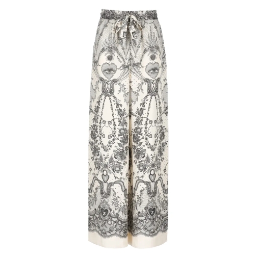 Zimmermann  Ivory Crush Draw Waist Pants Neutrals