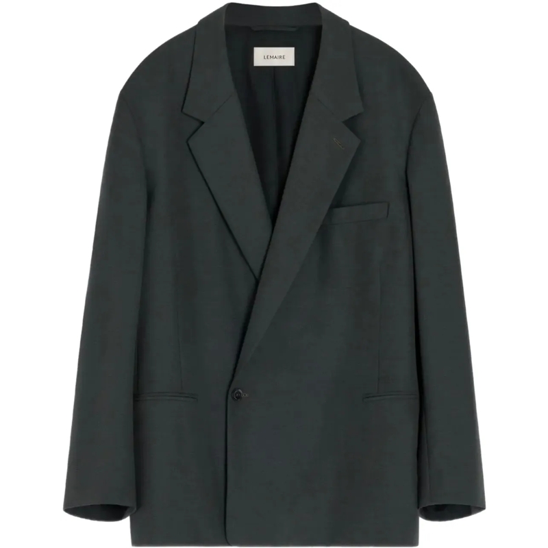 Lemaire Doudoune Soft Db Jacket Coal grün