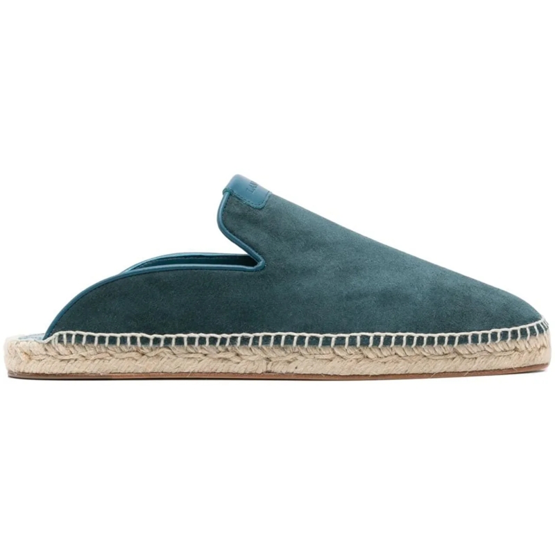 Lanvin Espadrilles Flat Shoes Petrol Blue blau