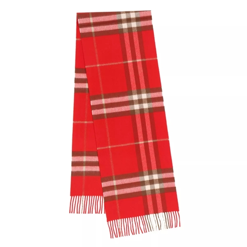 Burberry Giant Check Scarf Bright Red Wollen Sjaal