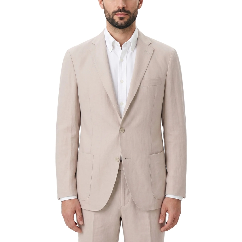 Eleventy Anzugjacke Anzugsakko aus Leinen-Mix beige(Image 2)