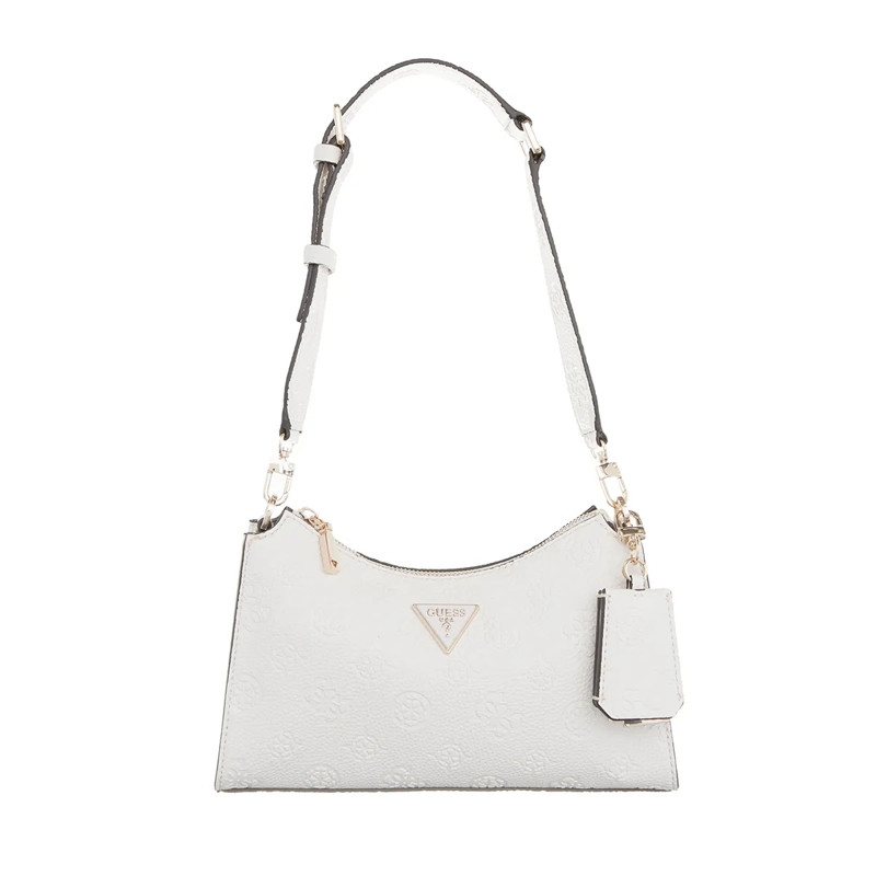 Guess Schultertasche Cresidia Top Zip Shoulder Bag Off White