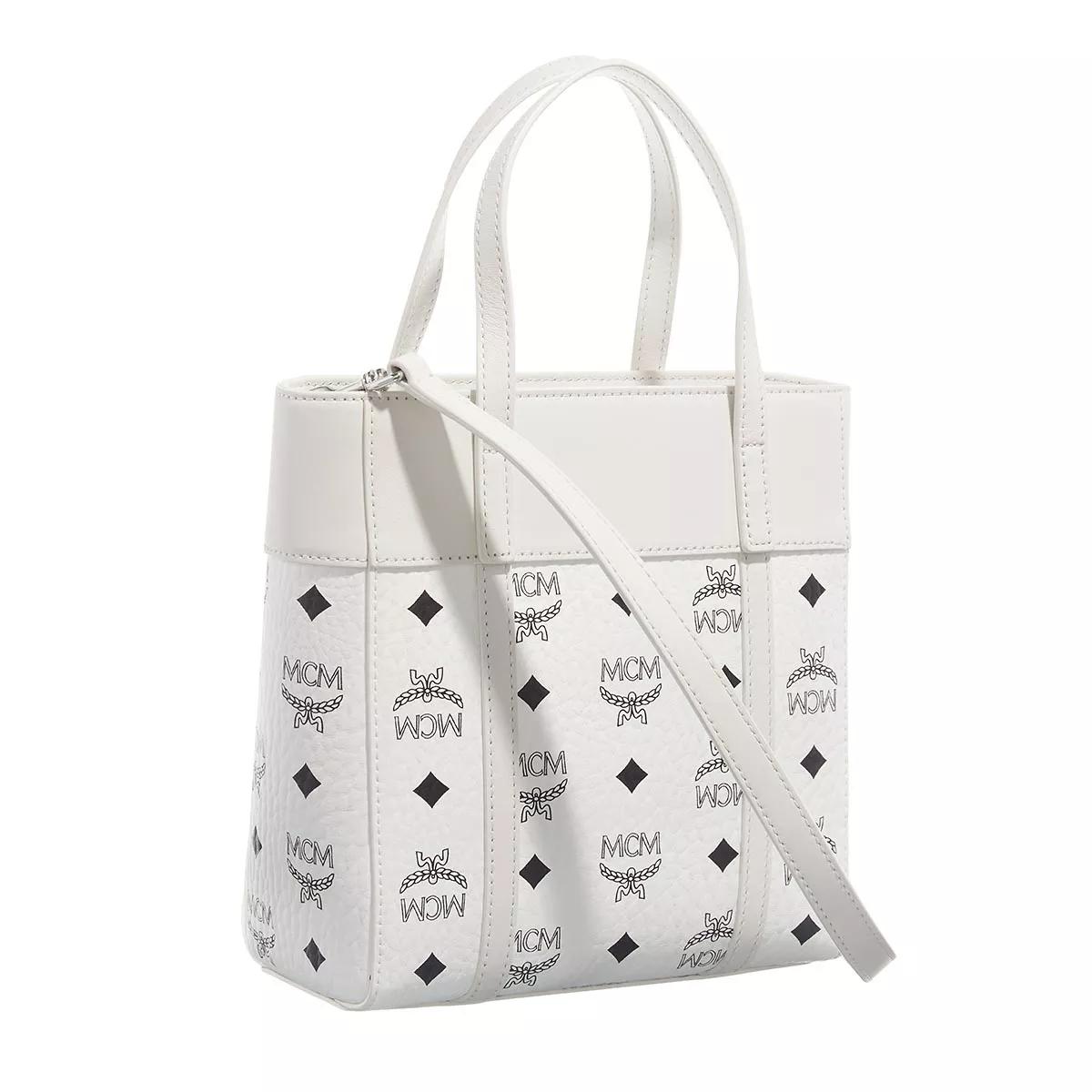 Mcm tote bag online white