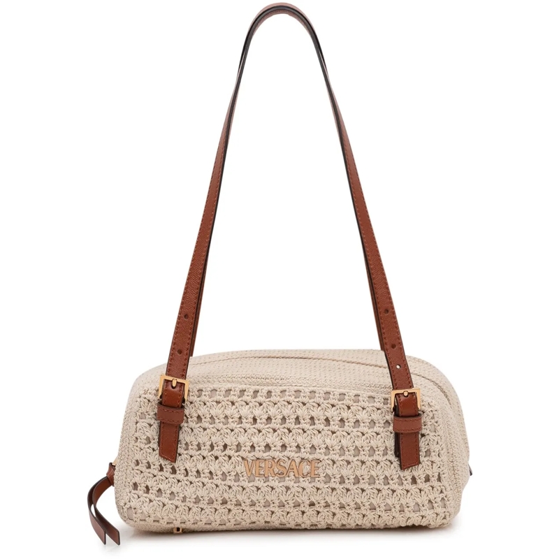 Versace Schultertasche Borsa Bowling Versace Tag weiß