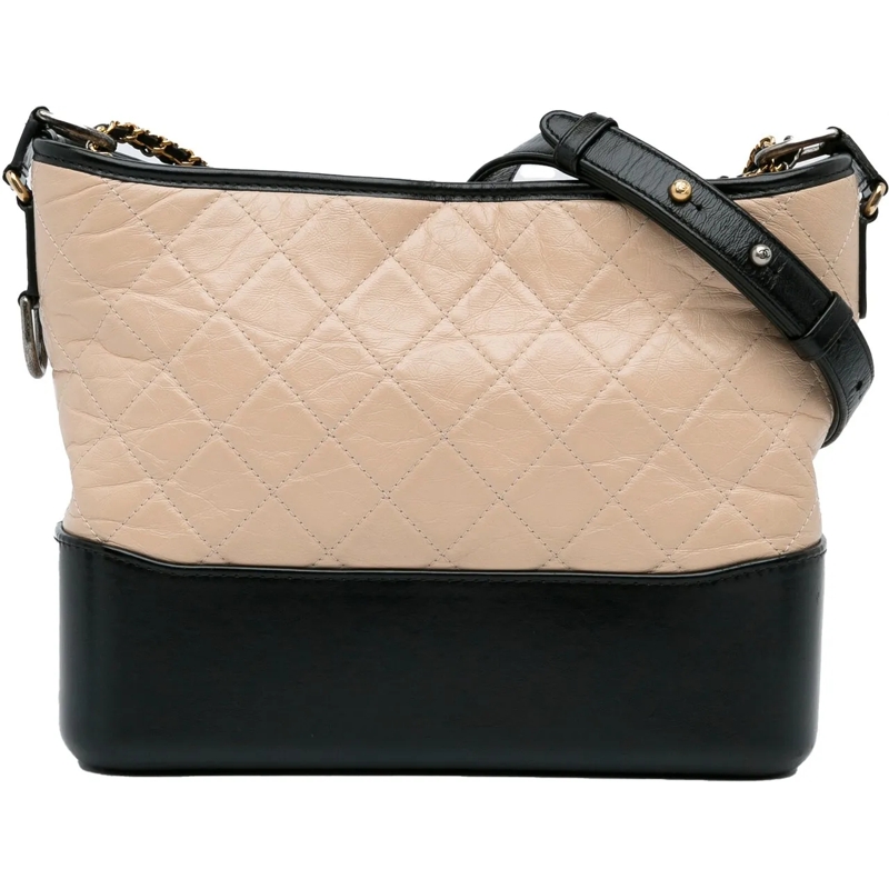 Chanel Sac à bandoulière Medium Bicolor Lambskin Gabrielle Crossbody braun