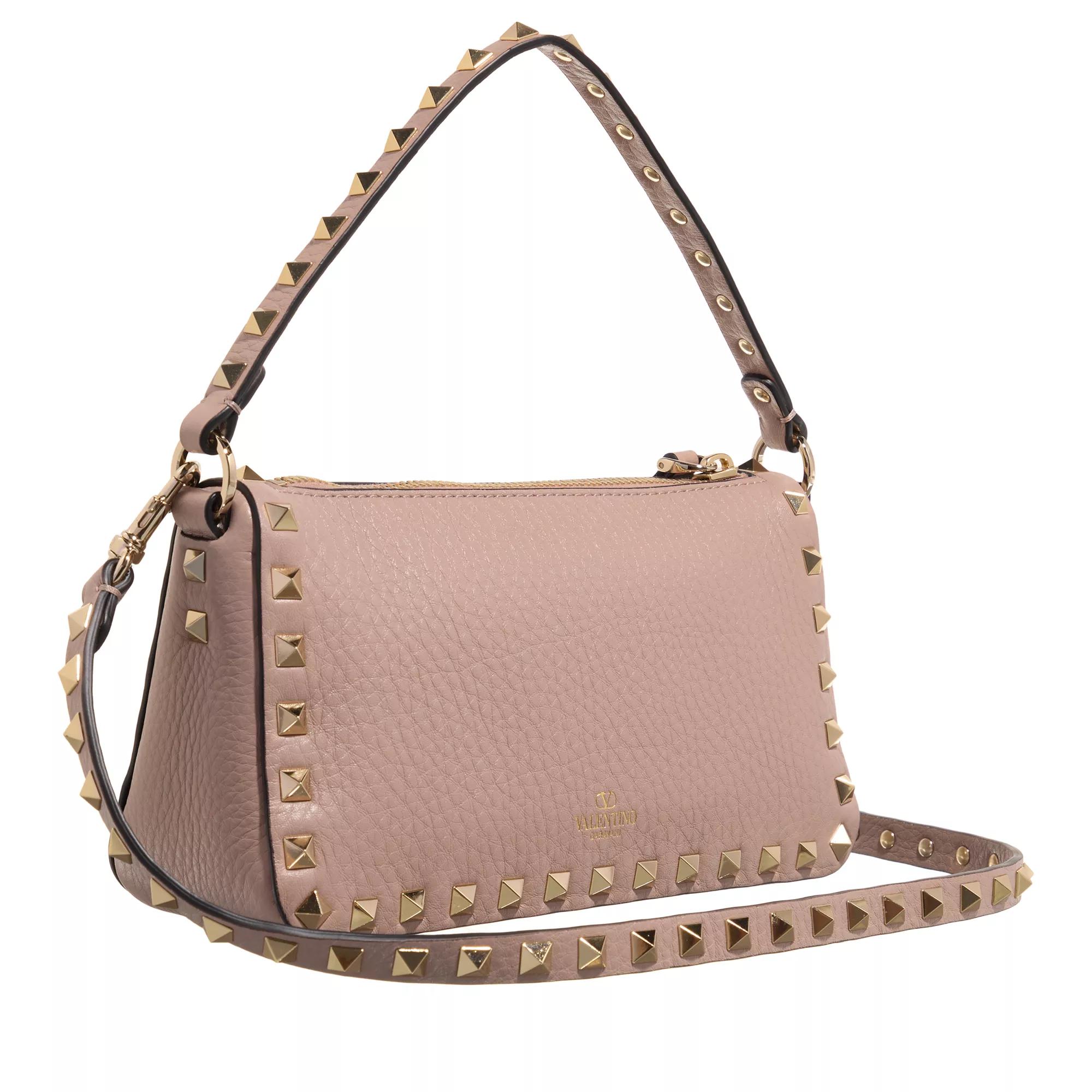 Valentino Garavani Crossbody bags Small Rockstud Shoulder Bag in taupe