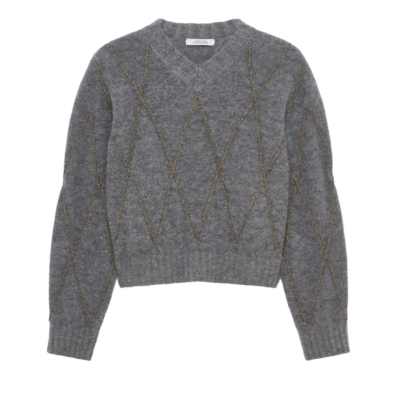 Dorothee Schumacher Trui BOLD STRUCTURES pullover grey melange