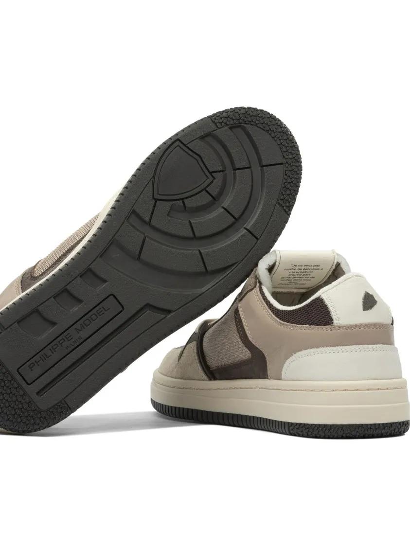 Thumbnail - Philippe Model Low-Top Sneaker - Slip-On Low-Top Sneakers With Textured Leather Pan - Gr. 44 (EU) - in Beige - für Damen
