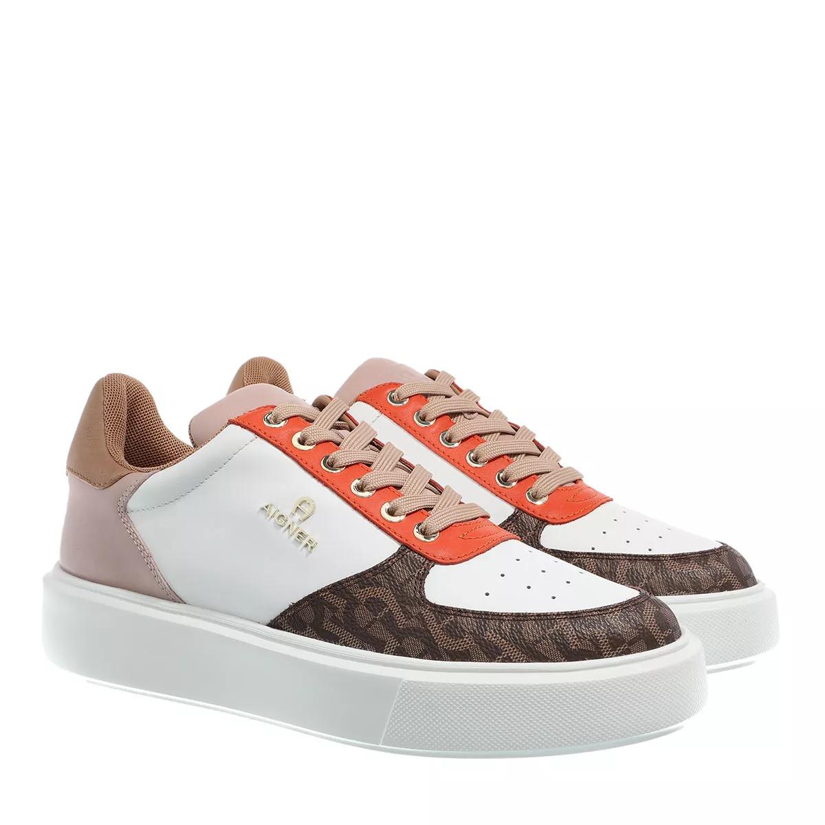 AIGNER Sally 1E Sneakers White Orange Rose Low Top Sneaker