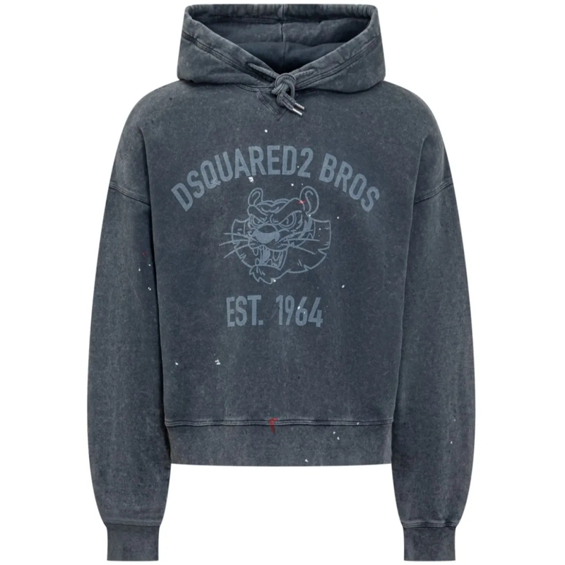 Dsquared2  Navy Blue Hoodie Grey