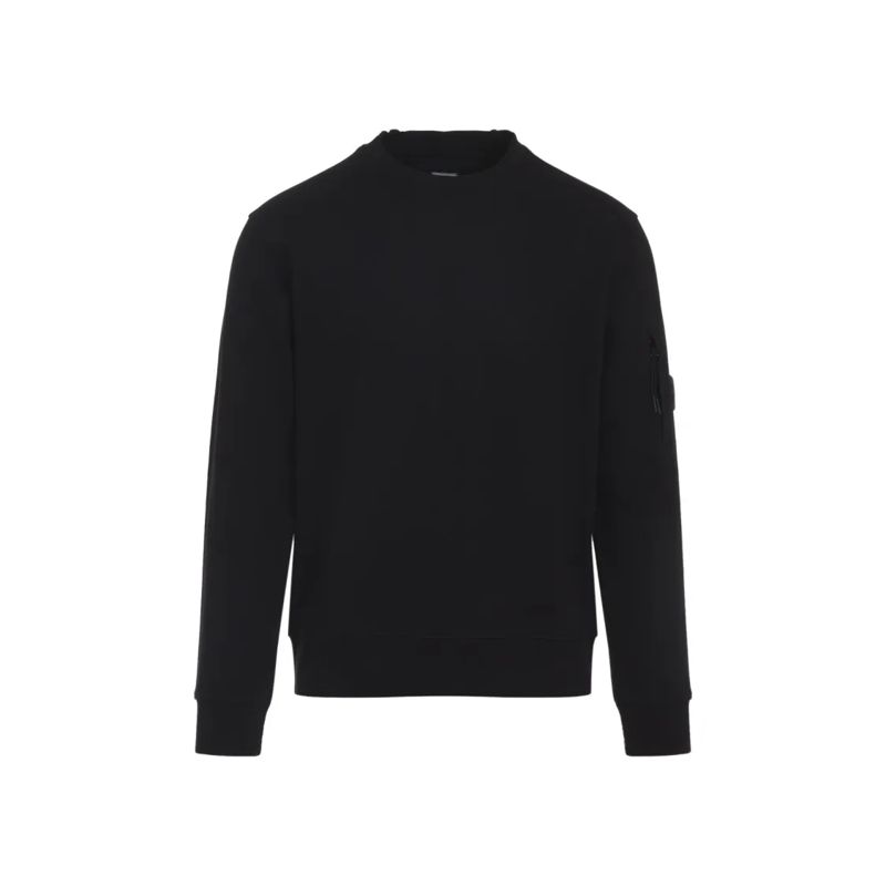 CP Company  Brushed Cotton Sweatshirt With Lens Detail Black