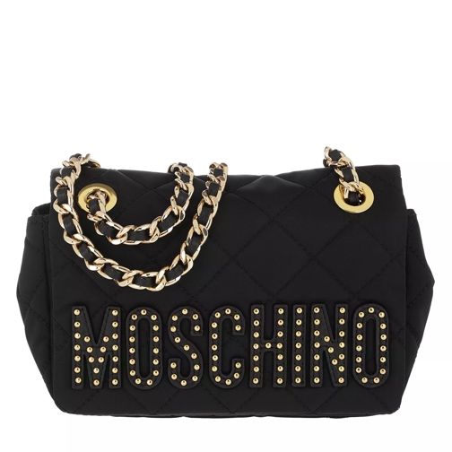 Moschino Metal Chain Shoulder Bag Black Crossbody Bag