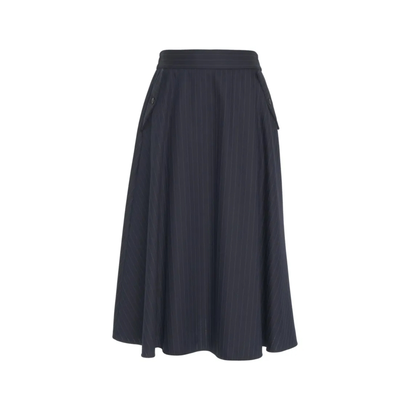 Golden Goose Midirok Midi Skirt With Flowing Silhouette Blue