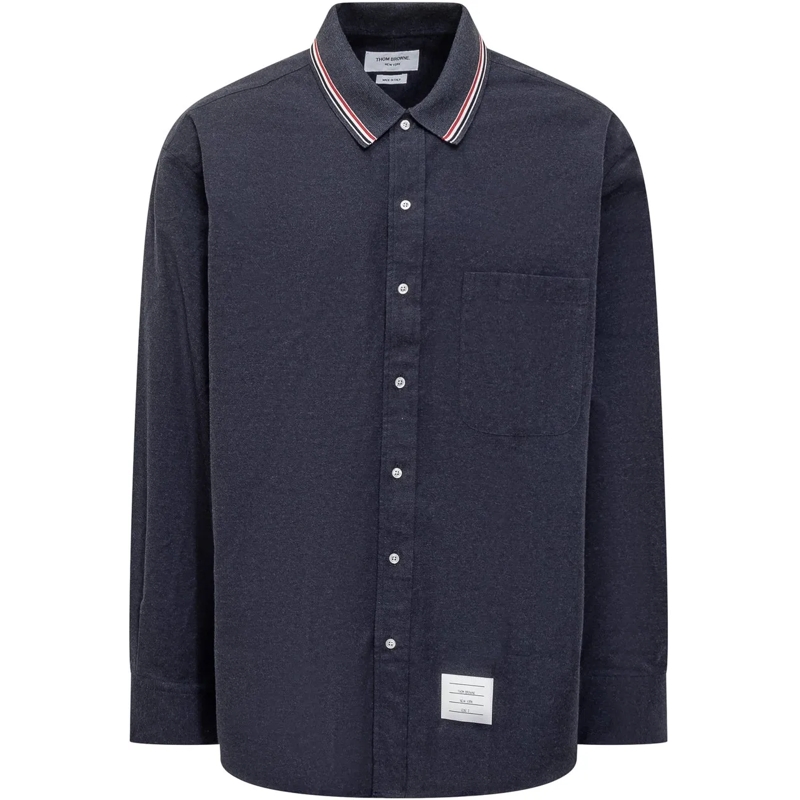 Thom Browne Haut décontracté Camicia Oversized dunkelblau