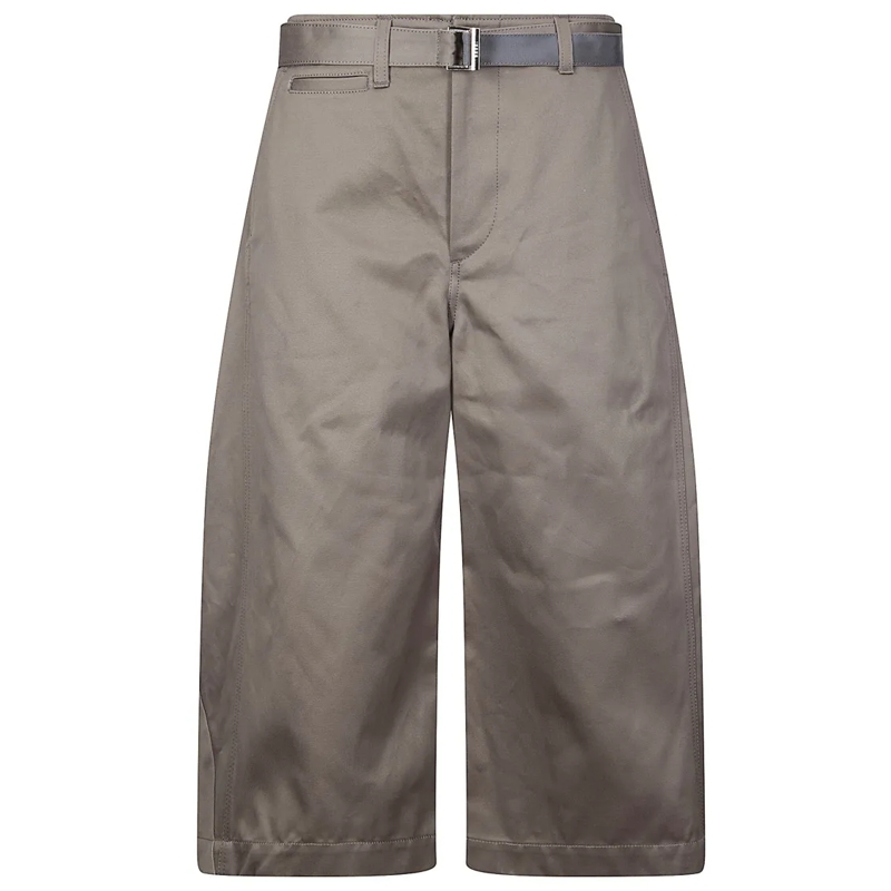 Sacai  Tailored Cotton Chino Pants With Straight-Leg Cut Grey