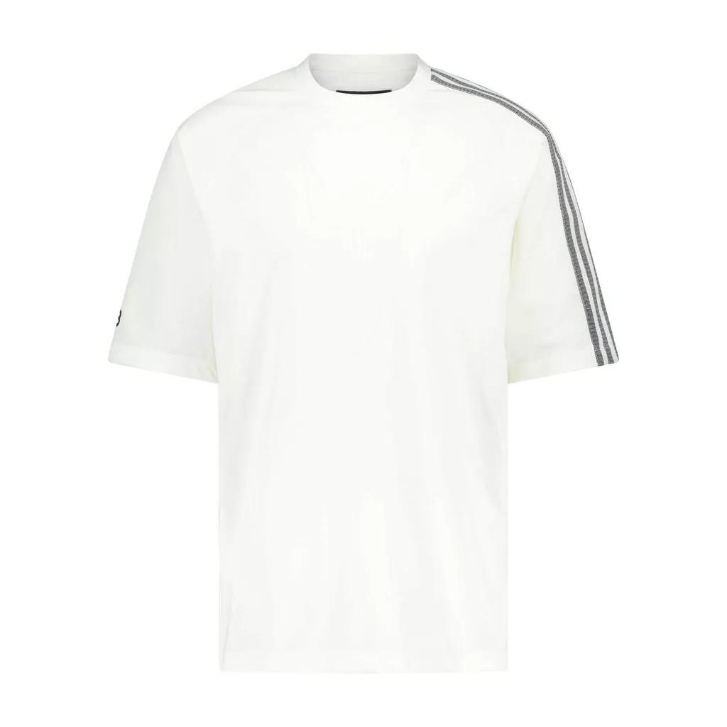 Y-3 - T-Shirt mit Logo & Streifen - Größe XL - white